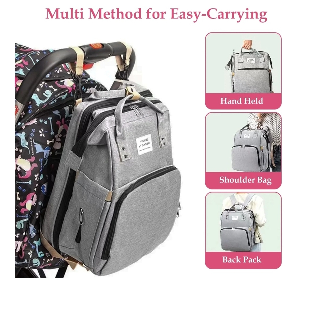 Gray Multi-Functional Men's Backpack - Picture 2 of 11